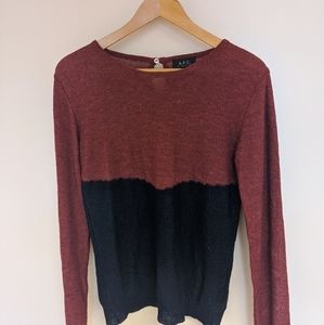 A.P.C. women's color block sweater - size m